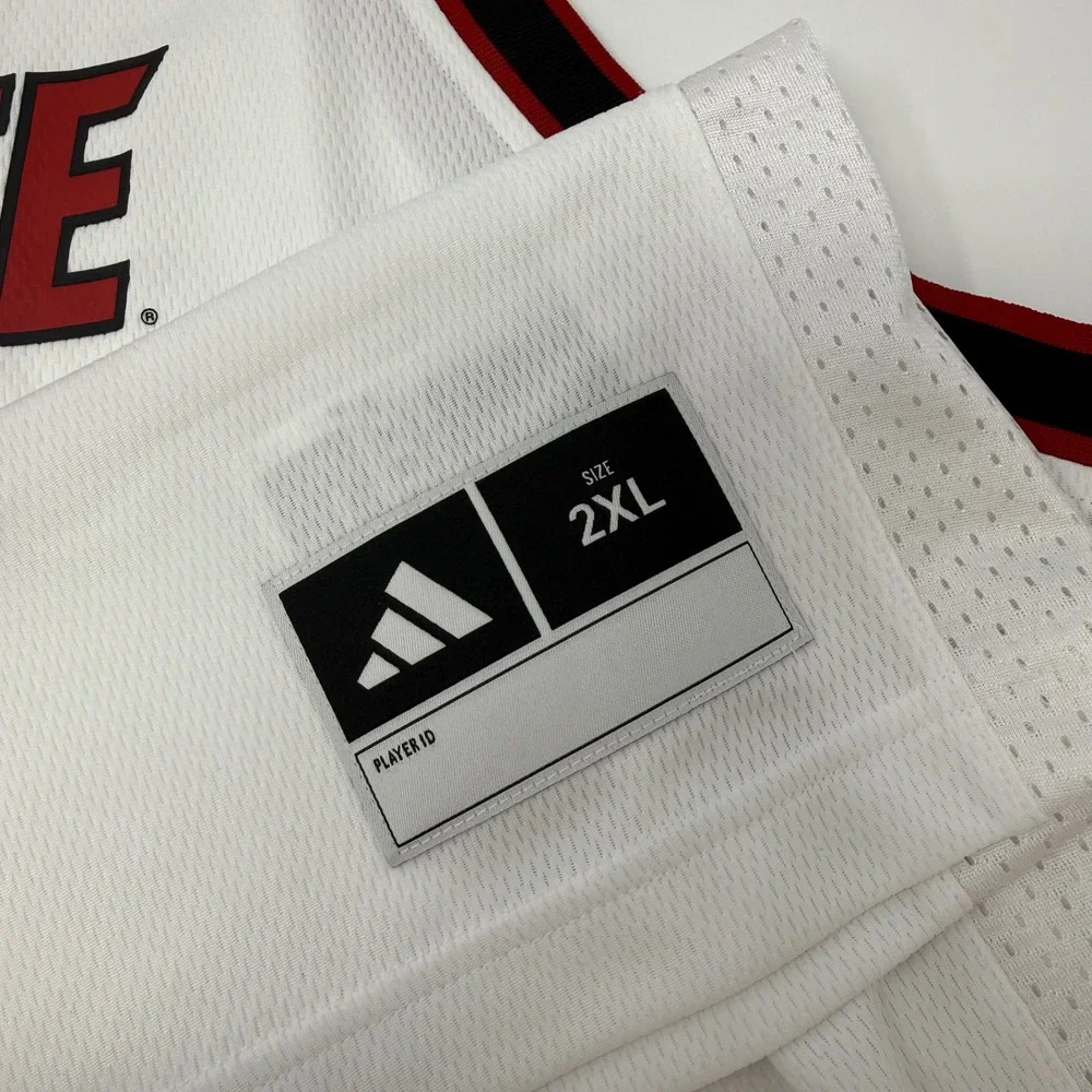 Adidas NC State Wolfpack Basketball Jersey Mens‎ 2XL White Red IX7910 NEW